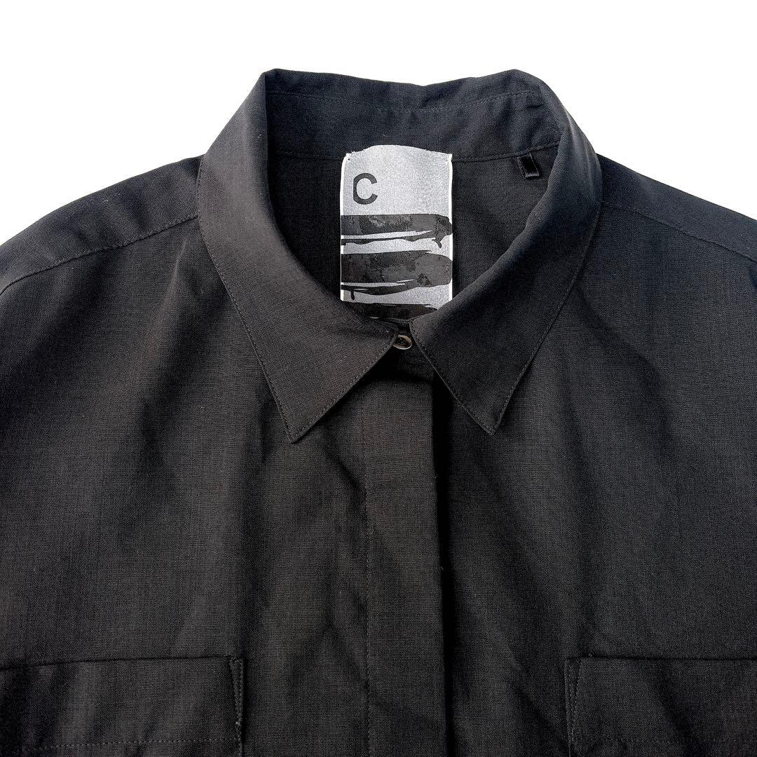 レ*ン様 美品⁑Chaos カオス　ウール混ロングシアーシャツ　ブラック　ビッグ