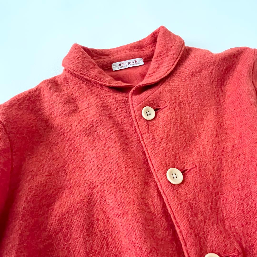 ＊45rpm ウールカーディガンジャケット　レッド＊