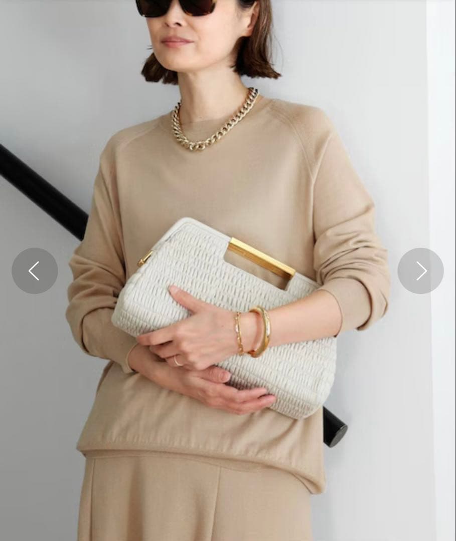 Deuxieme Classe OPTIMO クルーネックプルオーバー　ベージュ