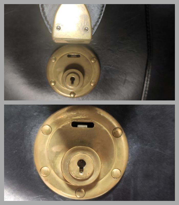 万双 ダレス バック 二つマチ カギ ブライドルレザー ビジネス ブリーフ 本革