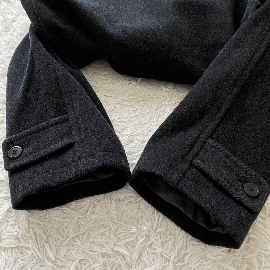 美品 ブルックスブラザーズ モヘア ダッフルコート ヘリンボーン ネイビー