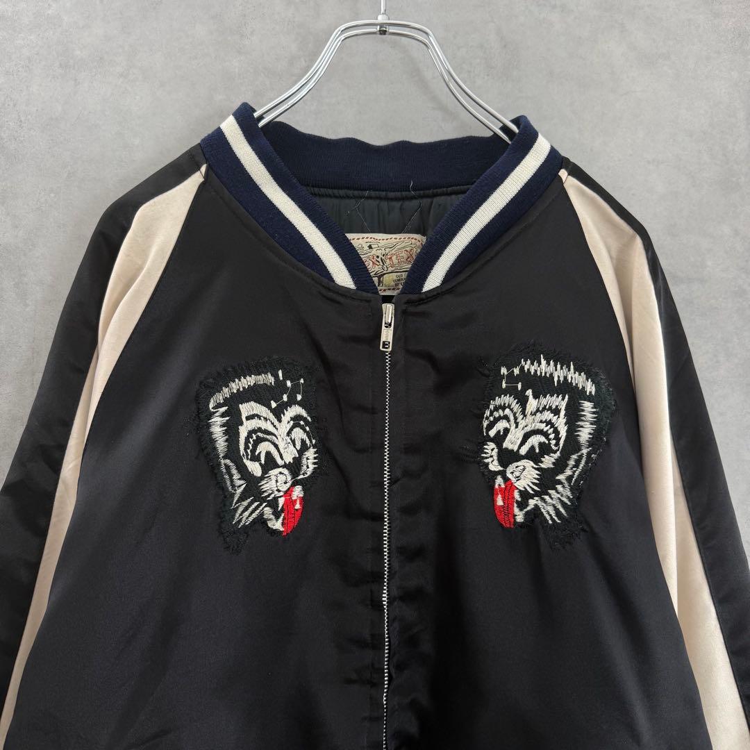 希少80s MEX TEX Stray Cats ストレイキャツ スカジャン L