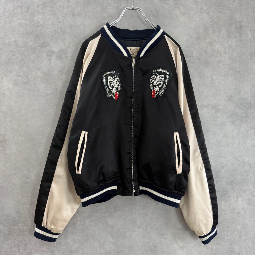 希少80s MEX TEX Stray Cats ストレイキャツ スカジャン L