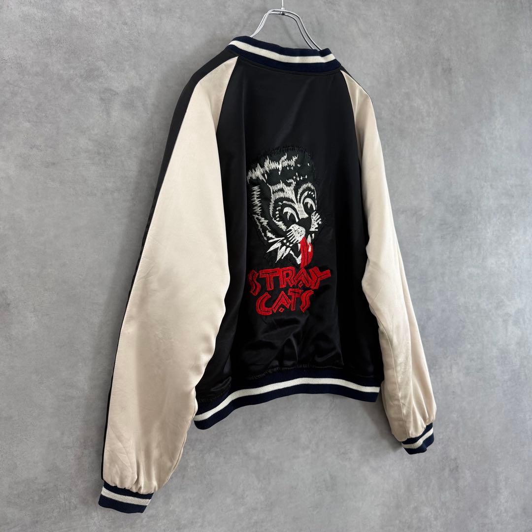 希少80s MEX TEX Stray Cats ストレイキャツ スカジャン L