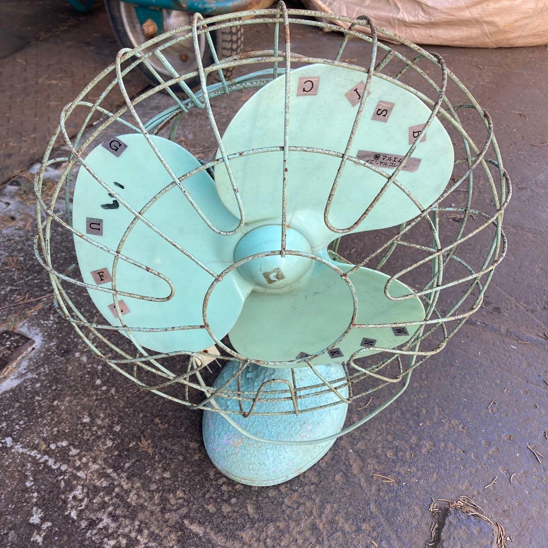 三菱レトロデザイン 扇風機 淡い緑色