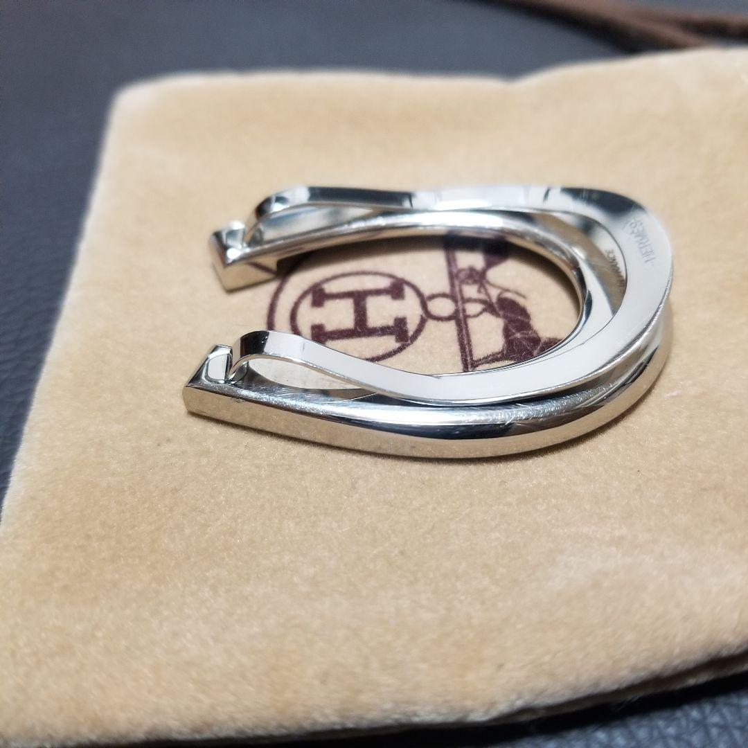 HERMES 馬蹄型マネークリップ シルバー