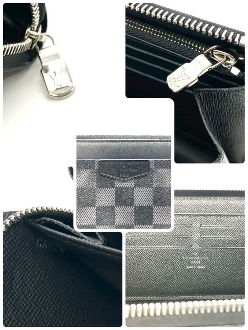 正規品 ルイヴィトン 長財布 ジッピードラゴンヌ ダミエ グラフィット