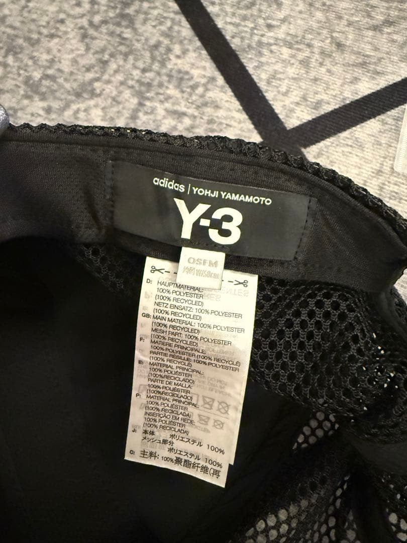Y-3 ブラック メッシュキャップ サイズ58㎝