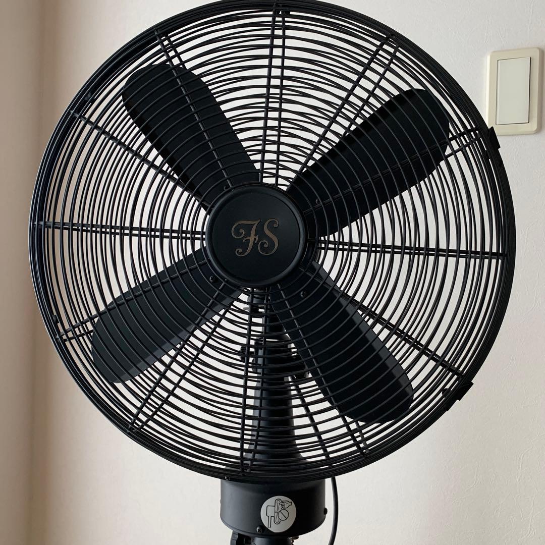 アンティークスタンドタイプ FS 4枚ファン 三脚型扇風機 黒