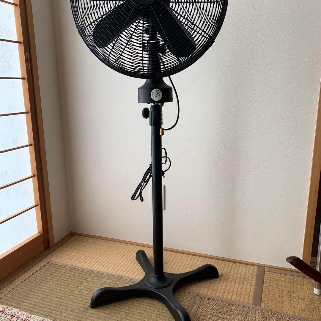アンティークスタンドタイプ FS 4枚ファン 三脚型扇風機 黒