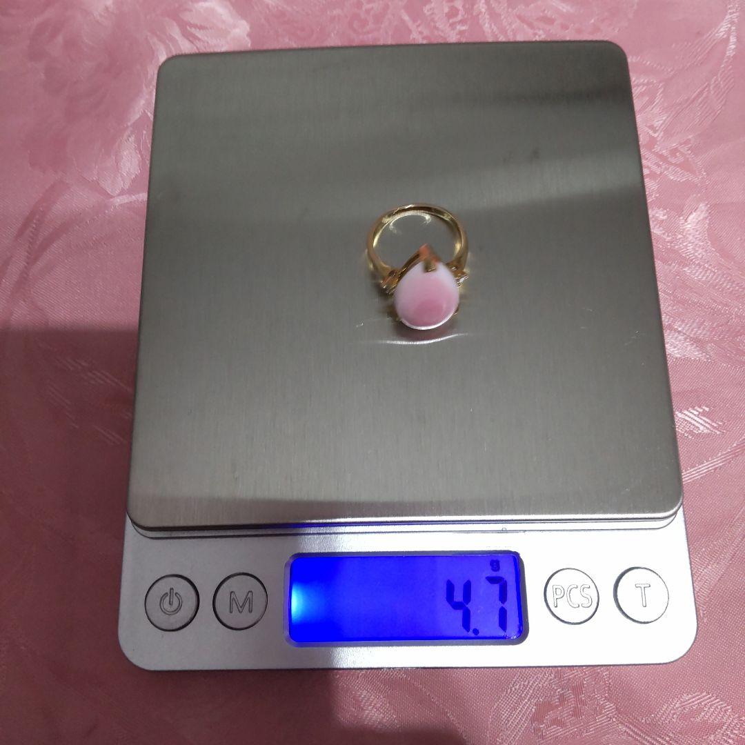 【未使用】ＧＳＴＶ Ｋ１８ ＹＧ コンクシェル リング