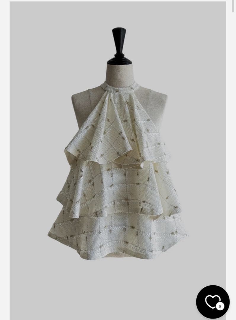 shellerシェリエ♡ツイードラッフルフリルトップス