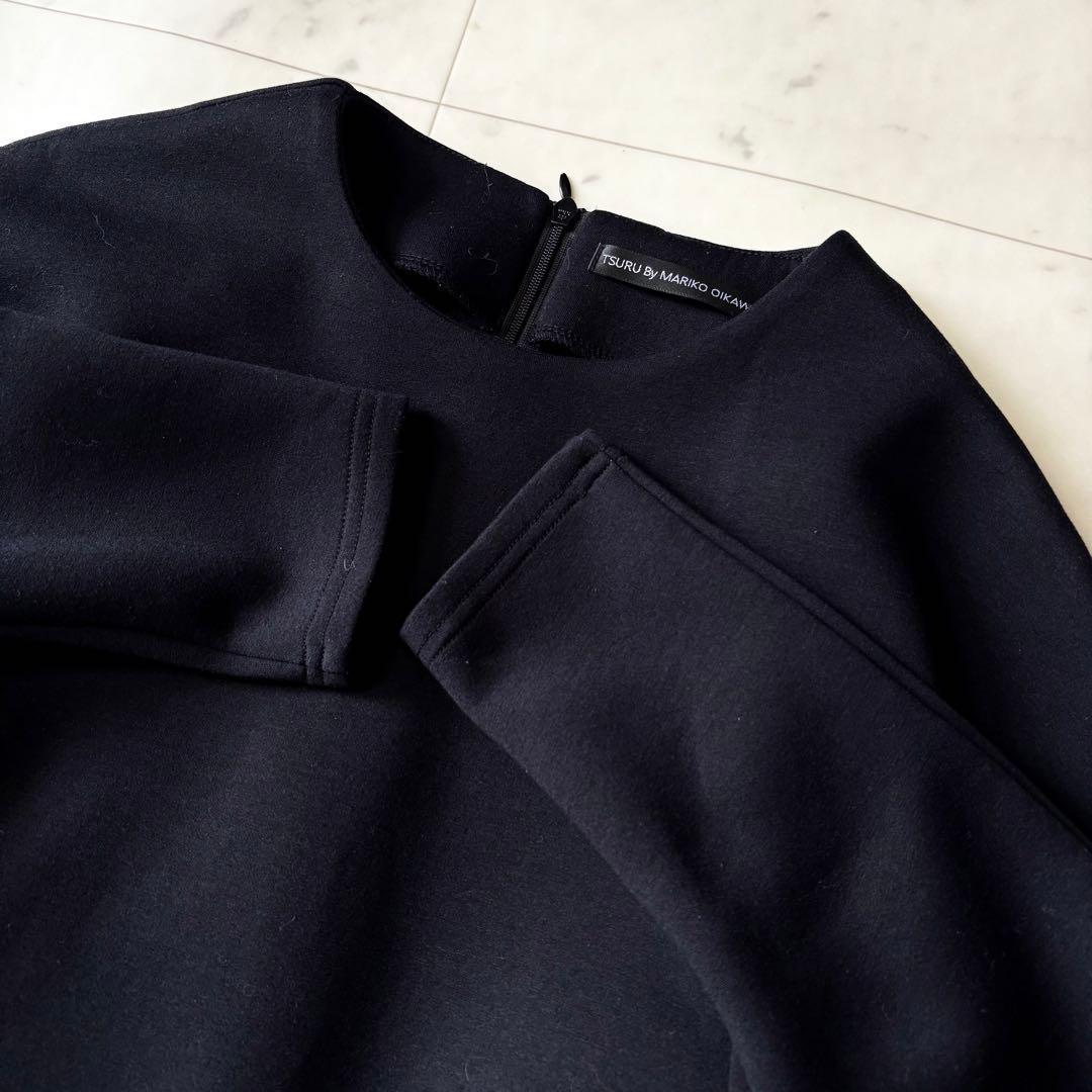 未使用近い ツルバイマリコオイカワ 洗える キリル フリル ペプラムトップス F