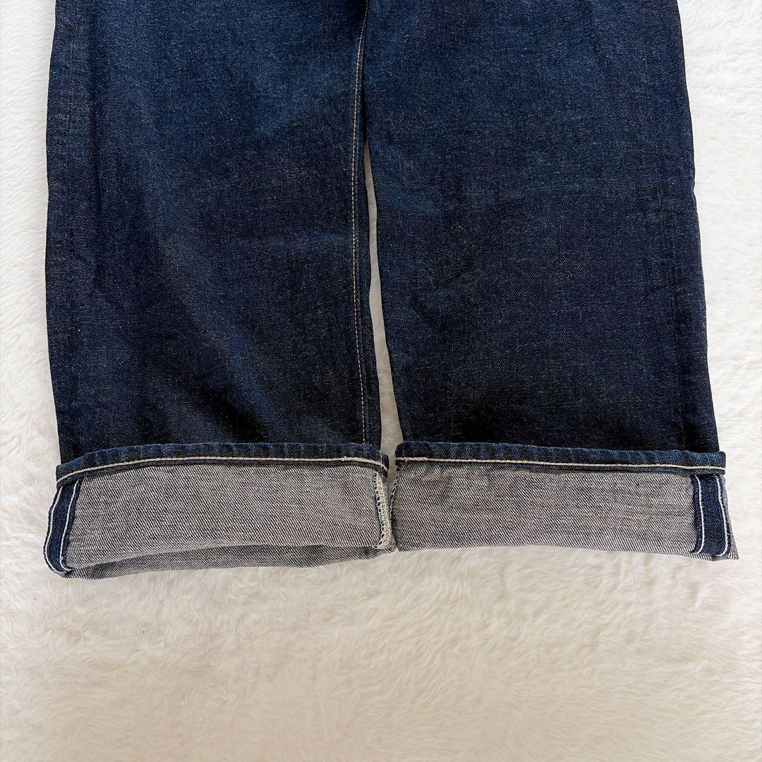 美品【45R】再び6.5空比古比女 デニムパンツ セルビッジ ボタンフライ 30