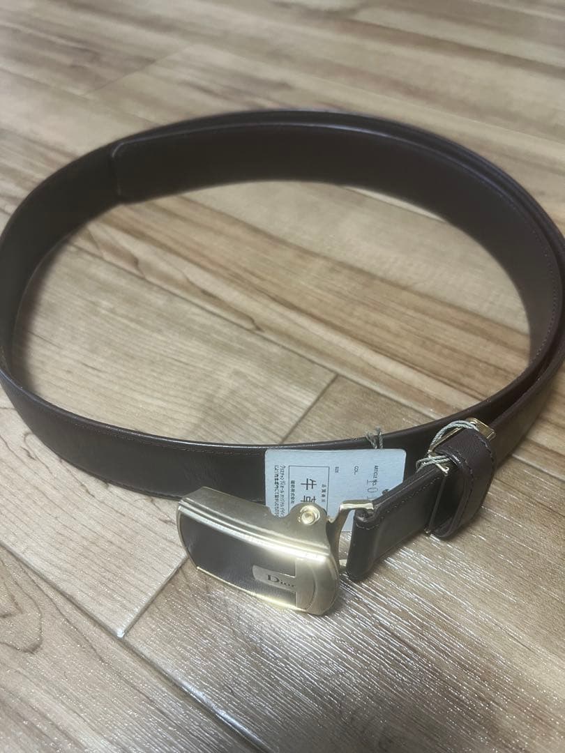 Christian Dior ブラウンレザーベルト