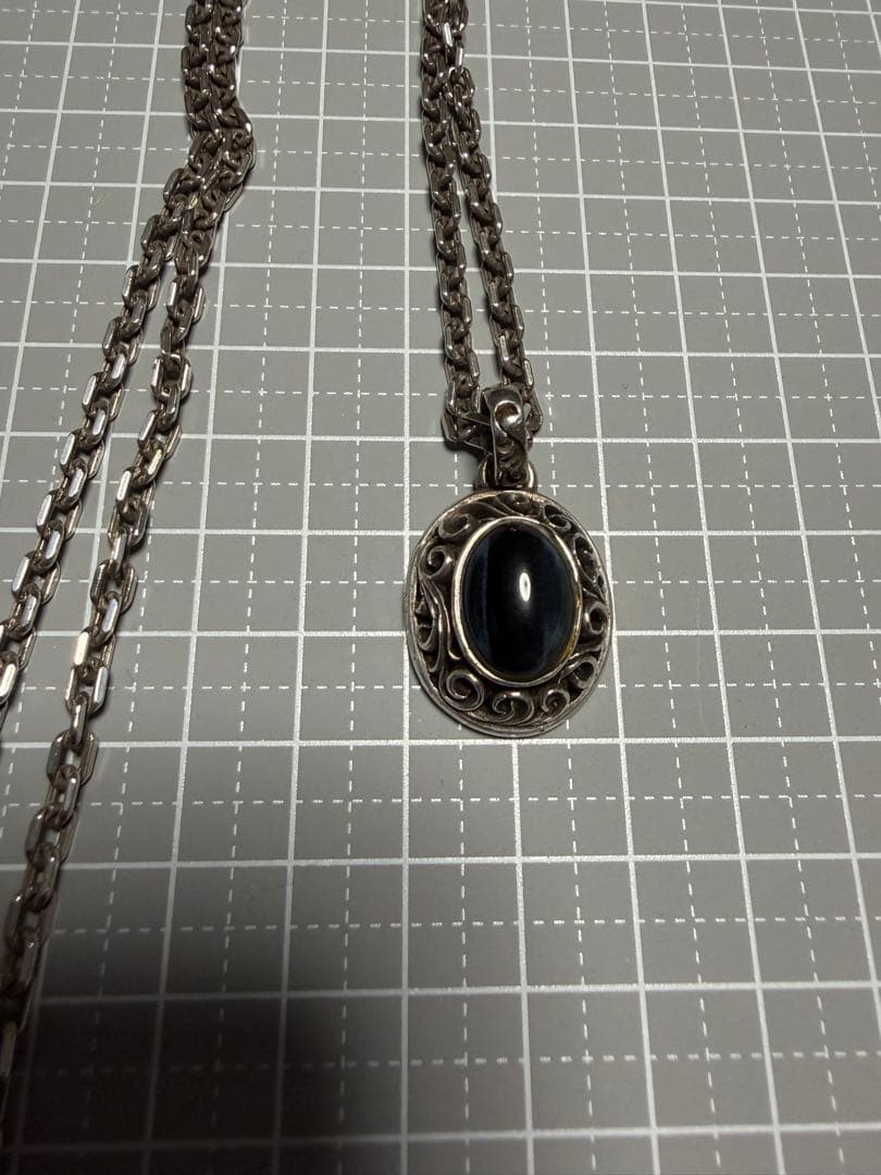 SAAD ネックレス シルバー 925 ブラック