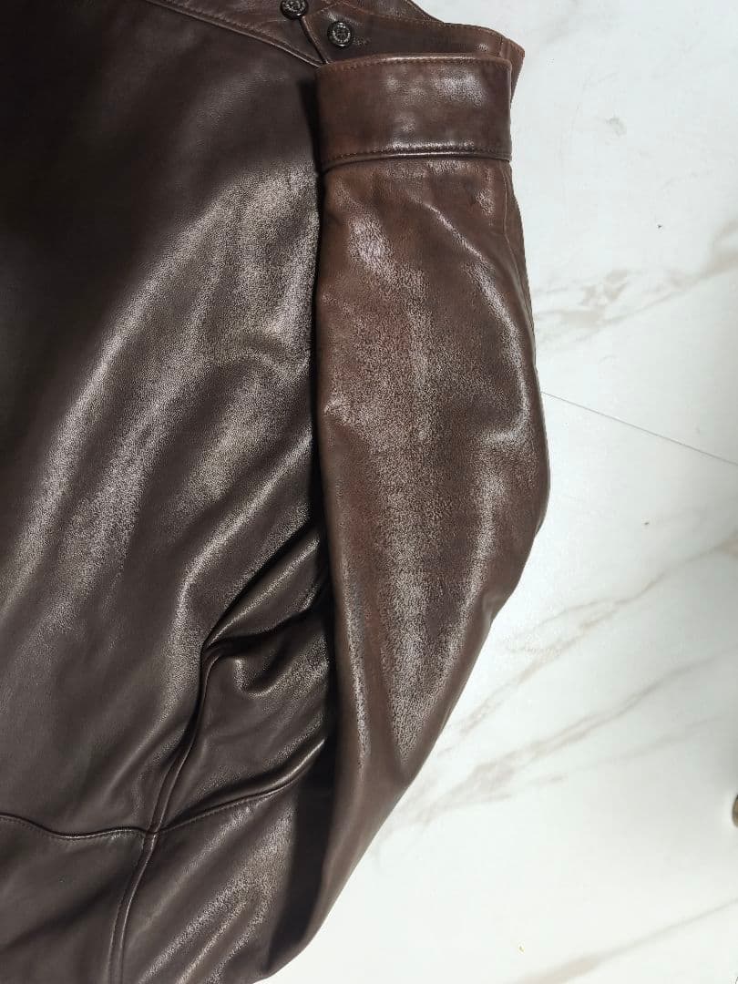 90s ポロラルフローレン スウィングトップ ラムレザー 羊革 M ジャケット