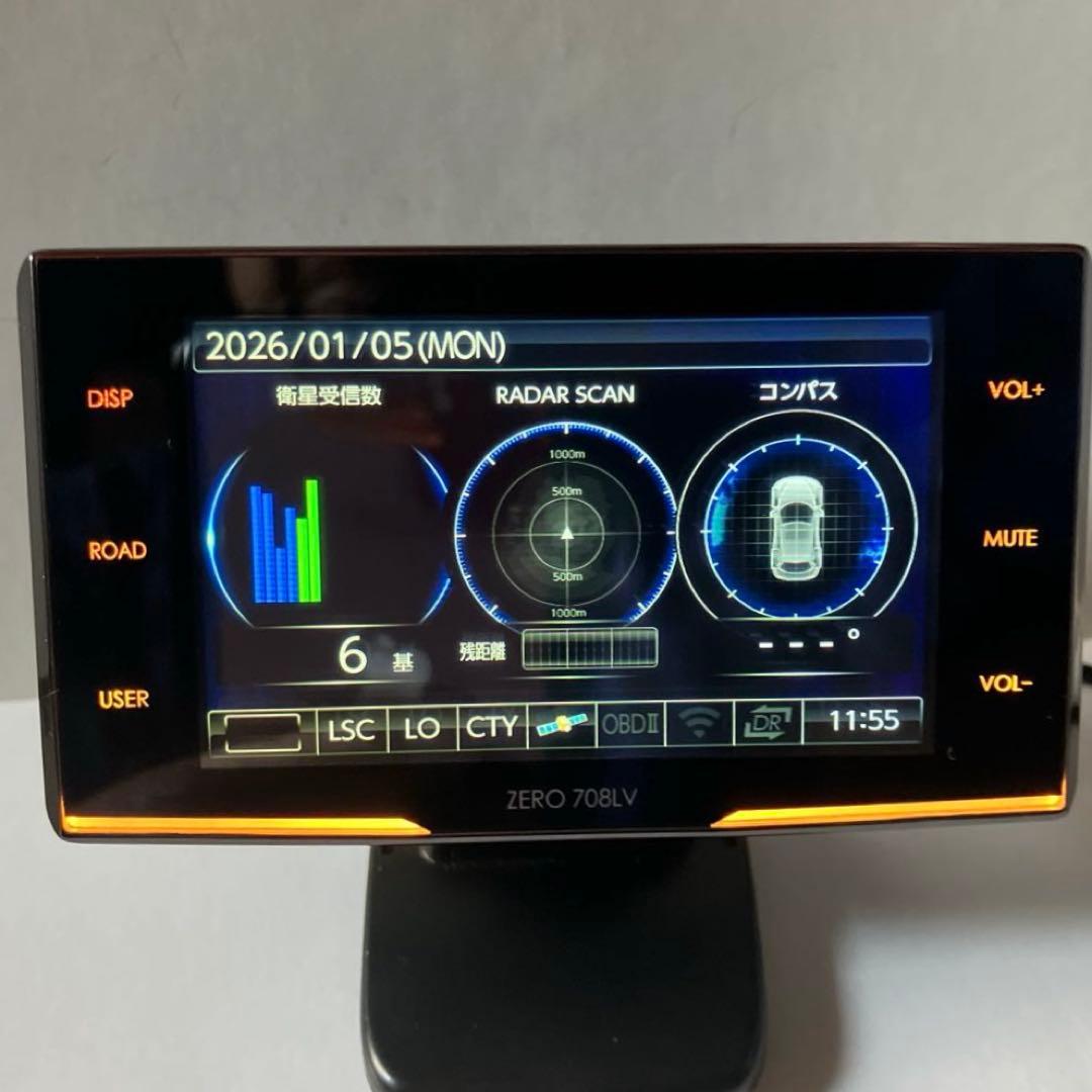 コムテックレコーダー探知機】【 ZEDO−708 LV】タッチパネル.リモコン付