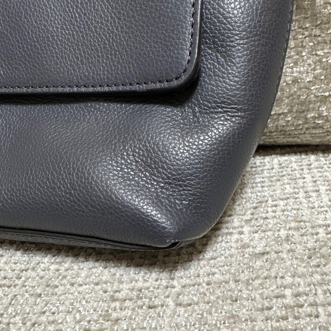 COACH ネイビー 紺 レザー メッセンジャーバッグ ショルダーバッグ