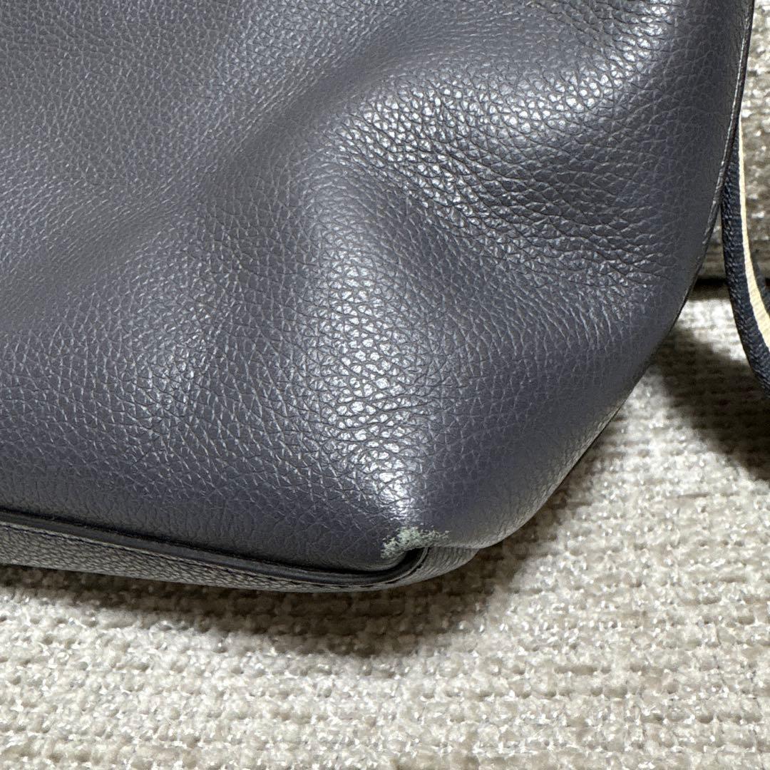 COACH ネイビー 紺 レザー メッセンジャーバッグ ショルダーバッグ