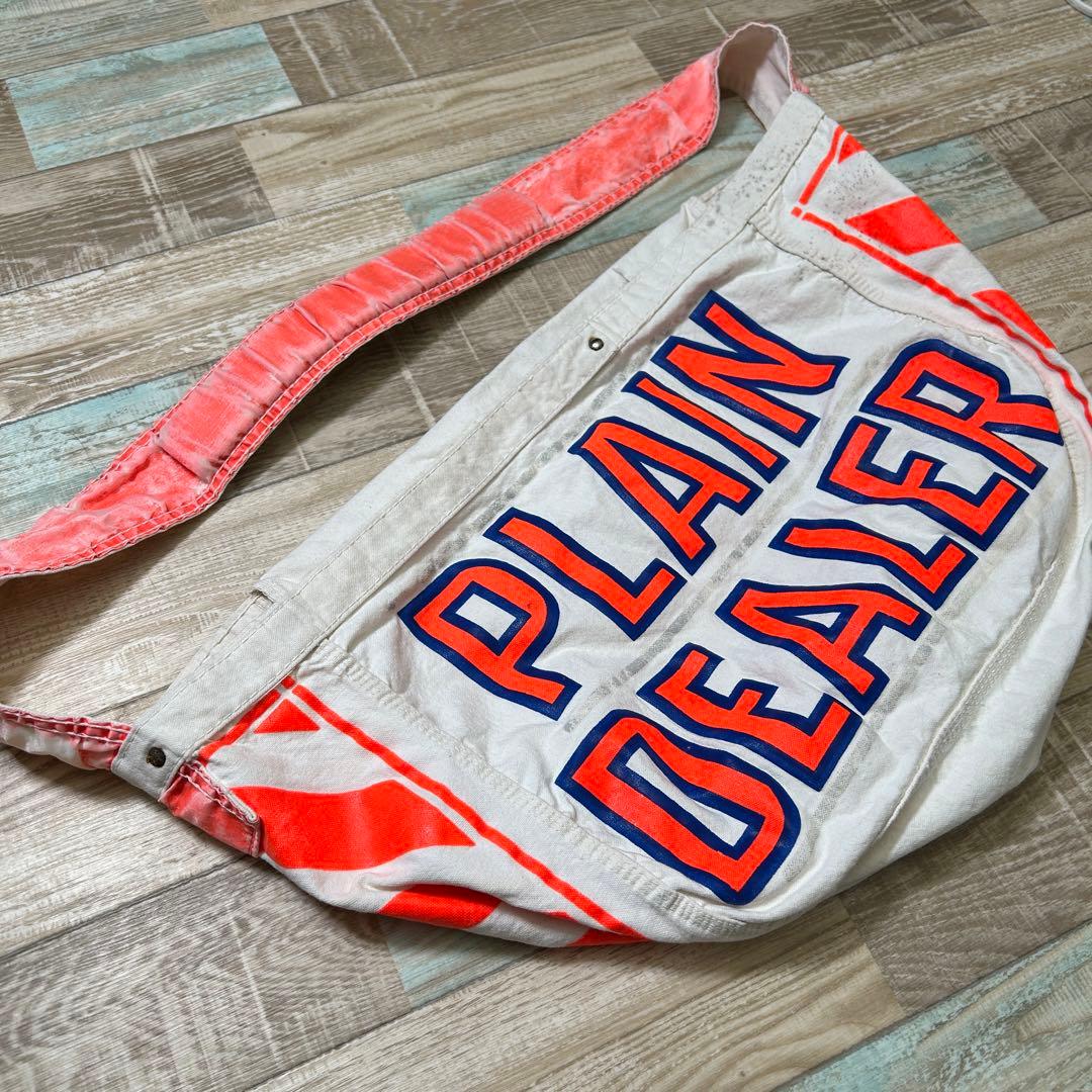 レア PLAIN DEALER ニュースペーパーバッグ オレンジ