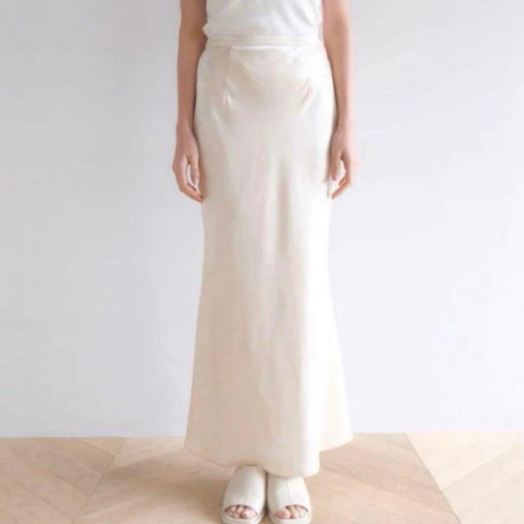 Sea Room Lynn サテンマーメイドスカート　ホワイト　coelie