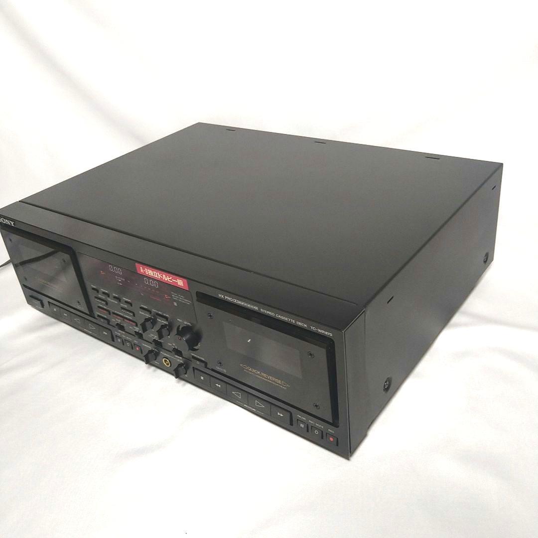 SONY TC-WR870オートリバースWカセットデッキ希少動作品+テープ他付