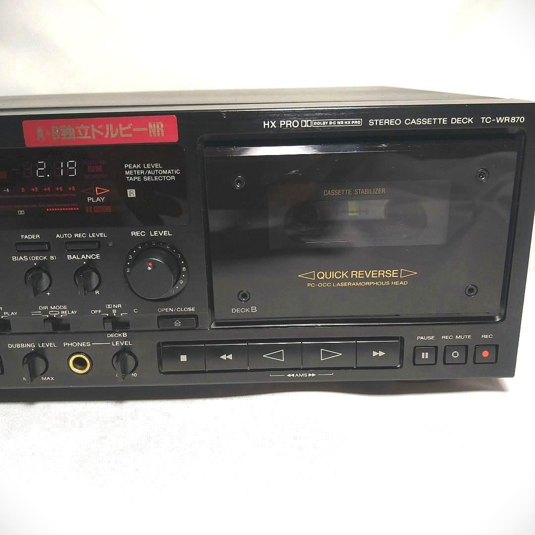 SONY TC-WR870オートリバースWカセットデッキ希少動作品+テープ他付