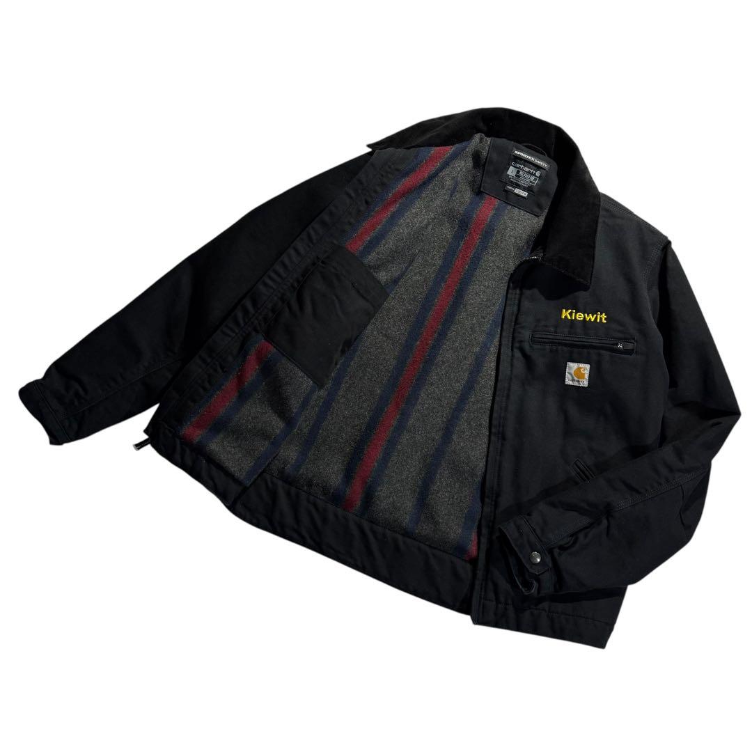 カーハート デトロイトジャケット 黒 OJ3828 企業ロゴ 00s ビンテージ