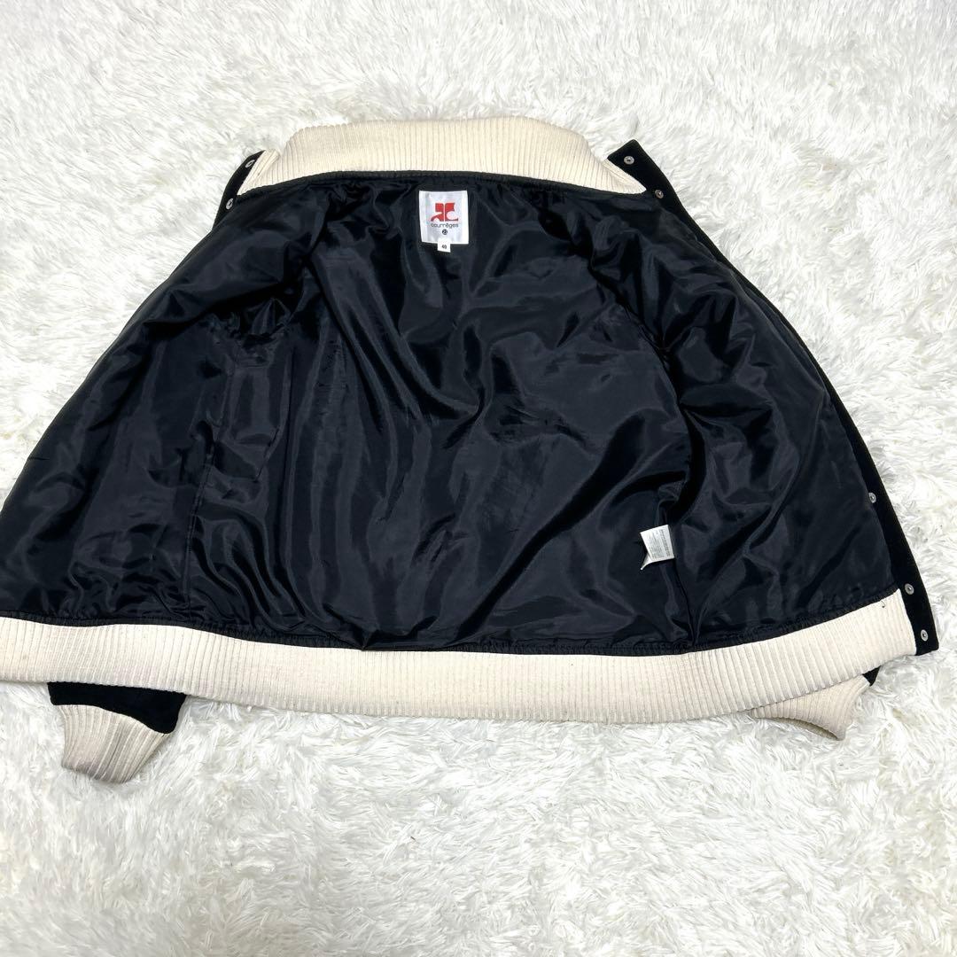 【希少】courrèges 21 スタジャン　ブルゾン　レディース　40 韓国