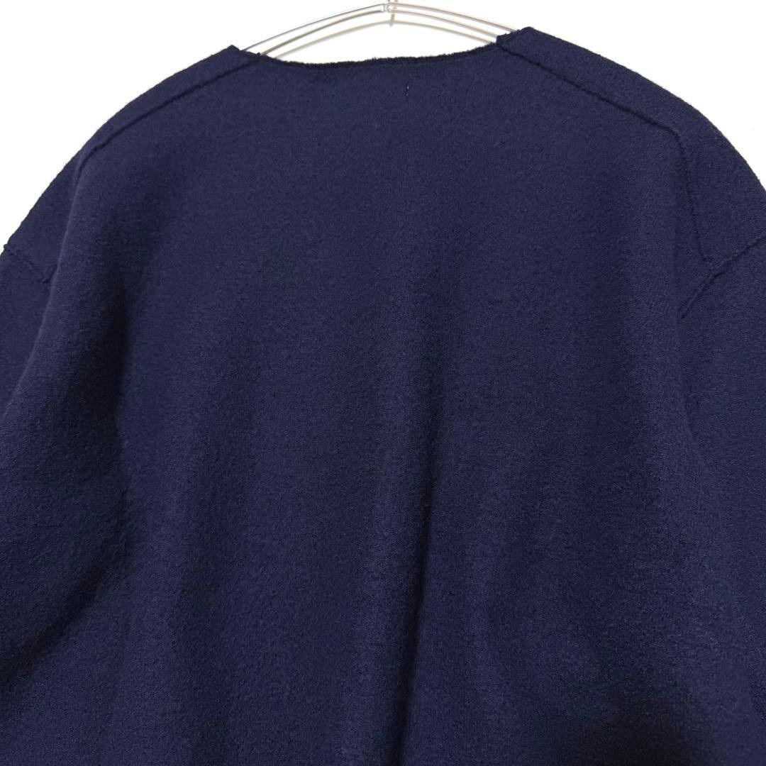 新品✨yori✨ヨリ　圧縮フロントショートプルオーバー　2023AW　ネイビー