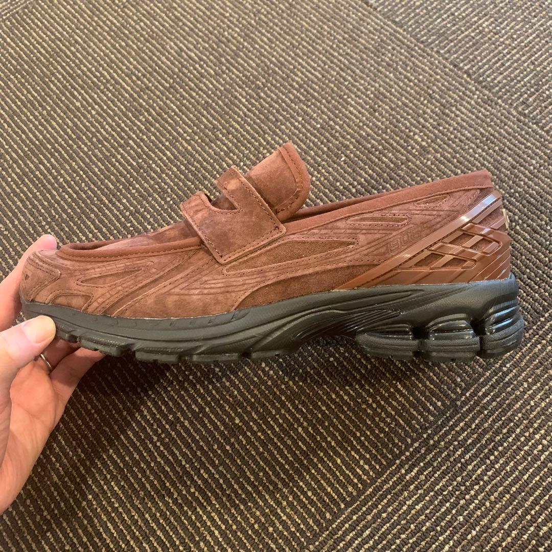 新品級 U1906LNSニューバランス スエード ローファー ブラウン 27cm