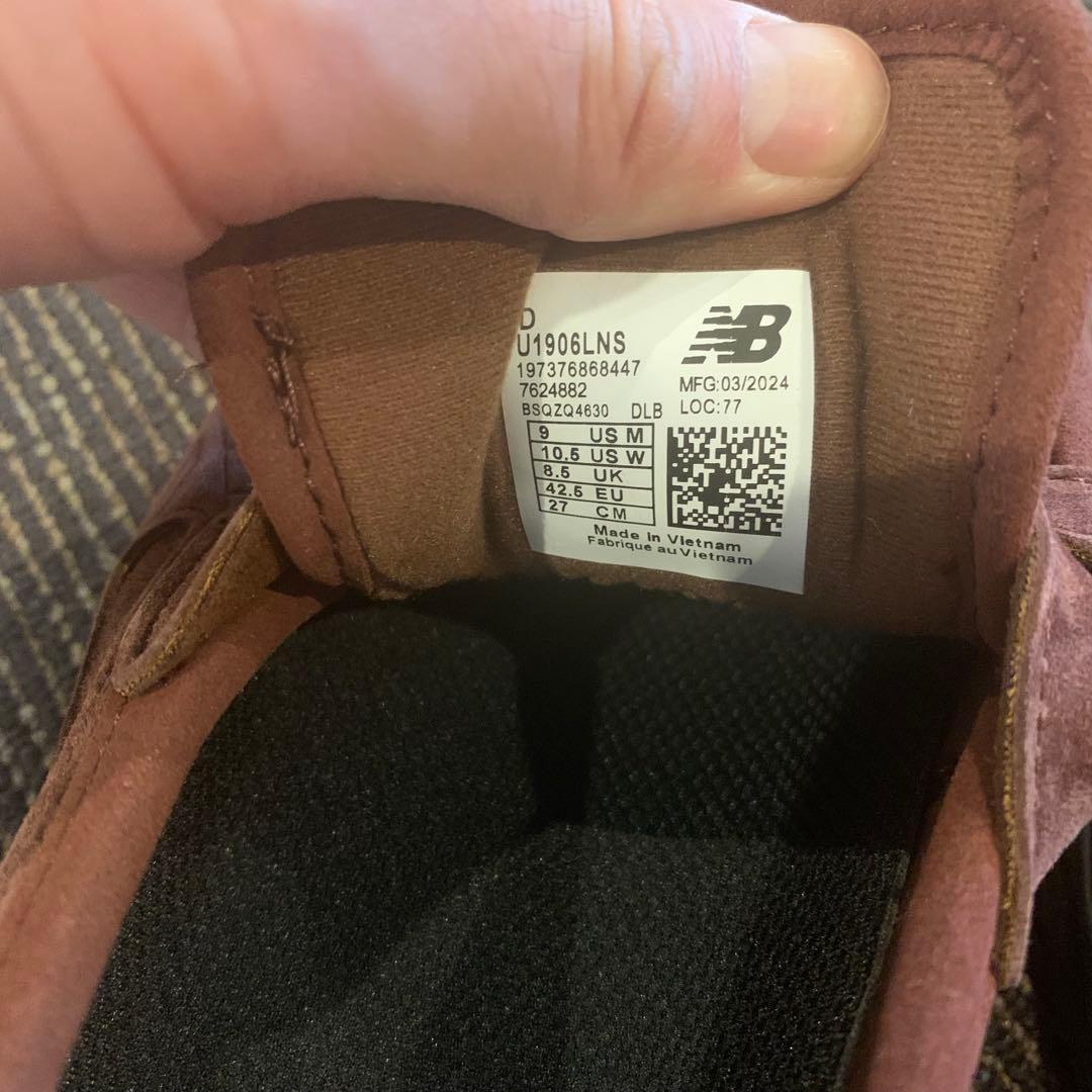 新品級 U1906LNSニューバランス スエード ローファー ブラウン 27cm