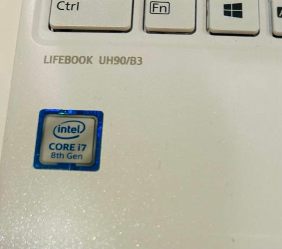 【富士通】FUJITSU LIFEBOOK UH90/B3ホワイト マウス付き