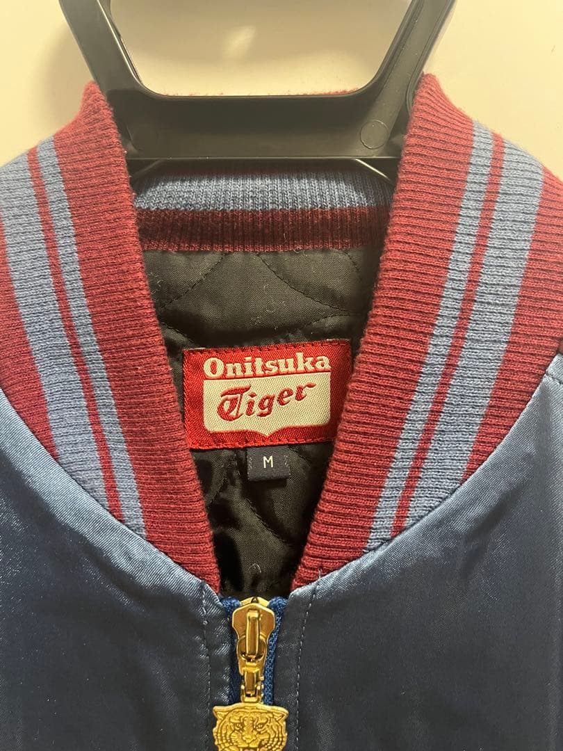 希少 美品 オニツカタイガー ベロア 刺繍スカジャン トートバッグ