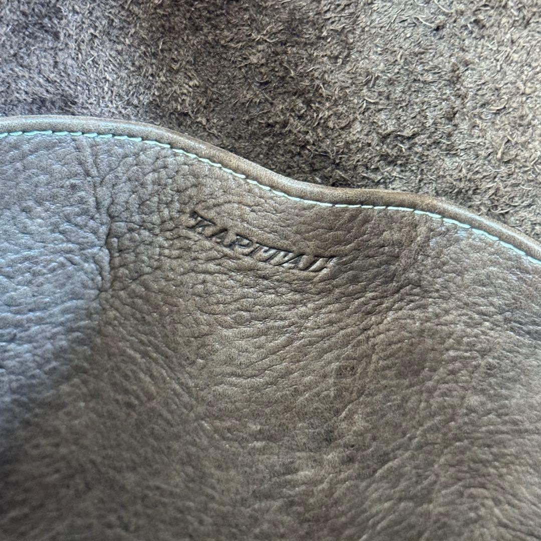 h*k様 KAPITAL レザー トートバッグ 刺繍ショルダー ブラウン