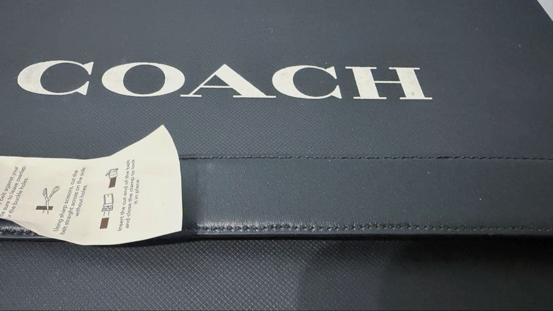 COACH ブラックレザー ベルト　リバーシブルベルト