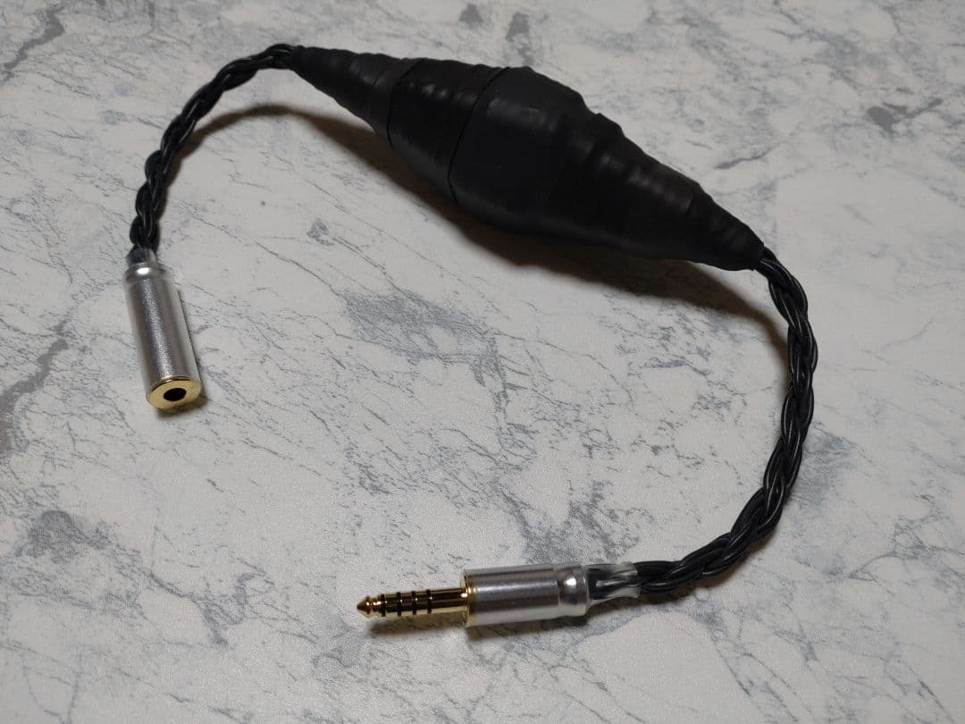 【最新作】420段式カタパルト搭載　4.4mmメス-オス 約38cm 黒　8芯