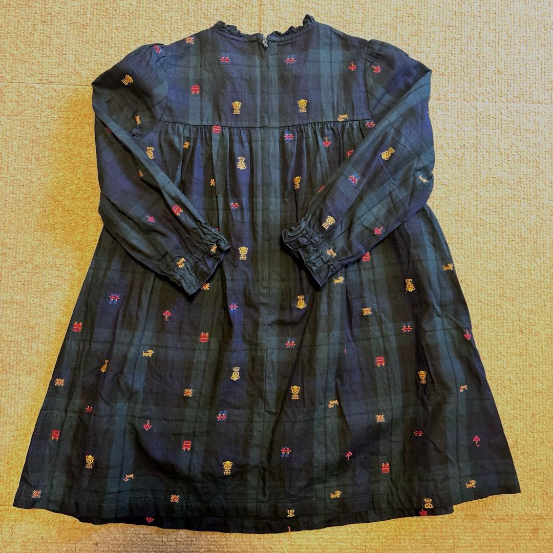 ファミリア　familiar 長袖プリントワンピース 100cm