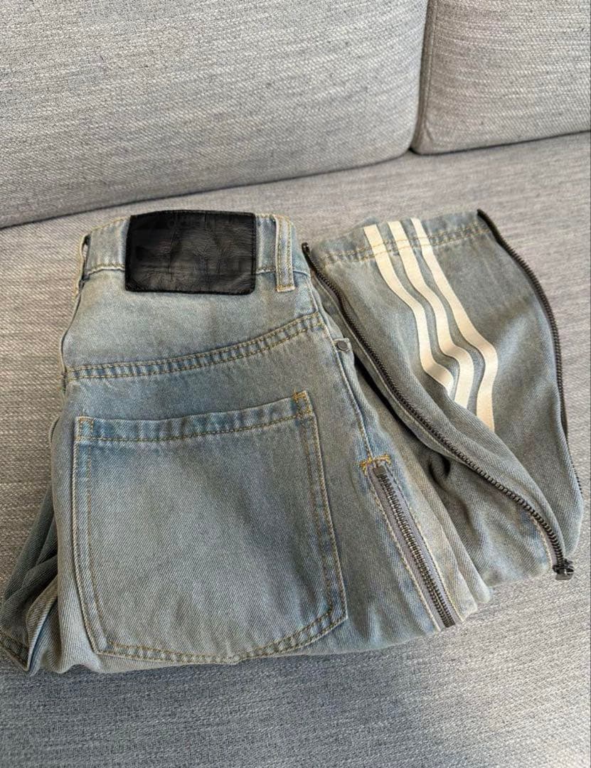 adidasジップデニム26inch