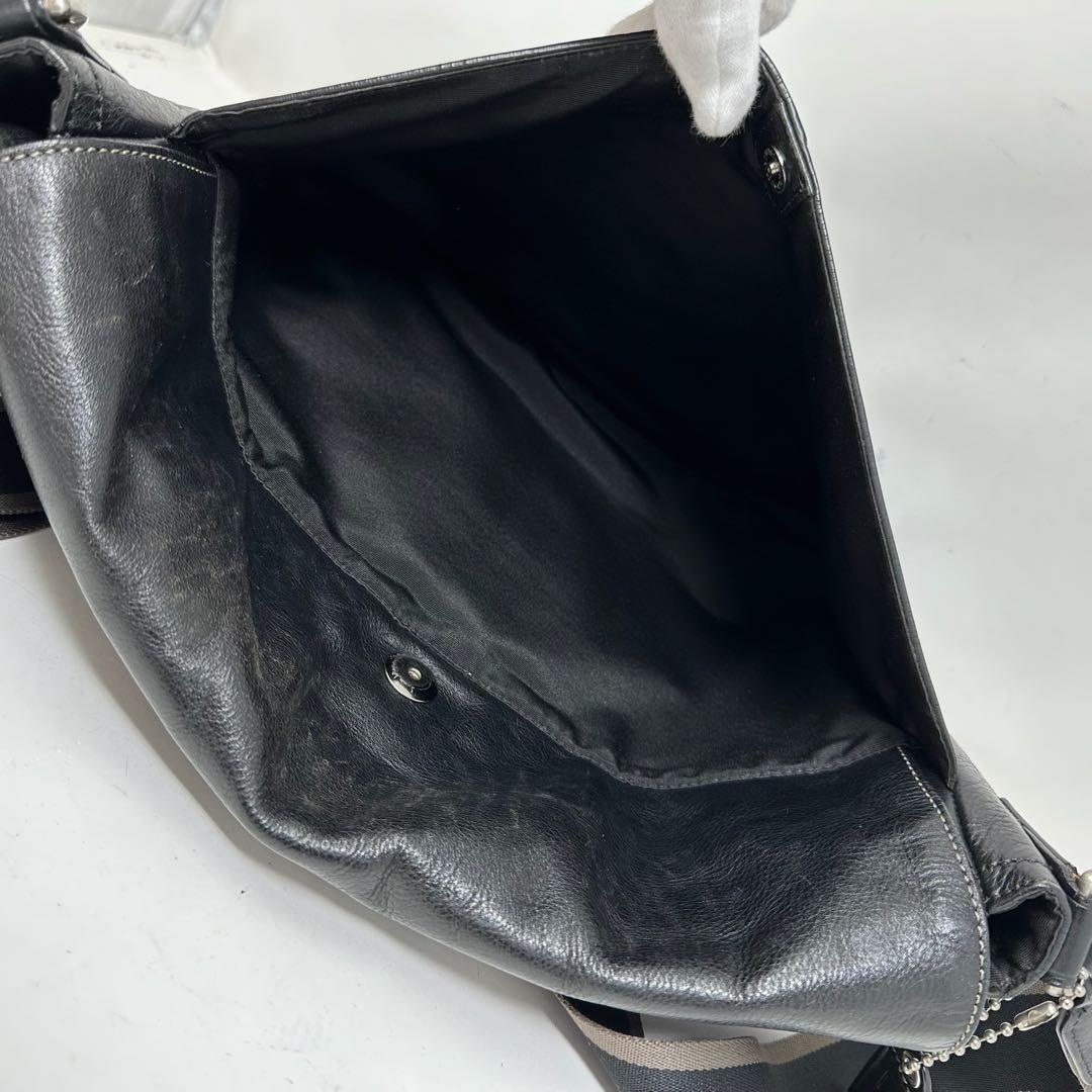 【美品】COACH コーチ ショルダーバッグ メッセンジャー レザー メンズ