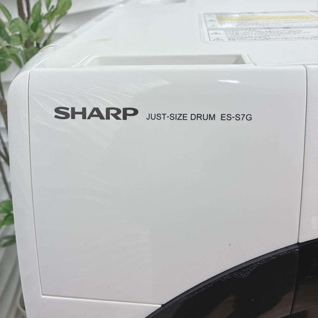 大阪府神戸市配達料無料！動作保証5ヶ月◇SHARP◇7kgドラム洗濯機2022年