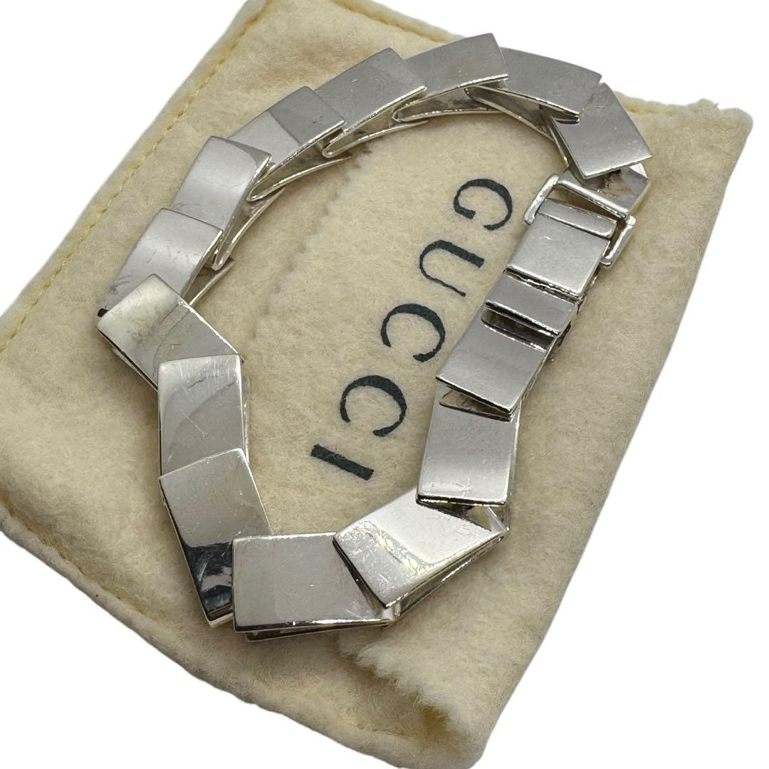 GUCCI オールドグッチ フィッシュプレート ブレスレット 925 正規品