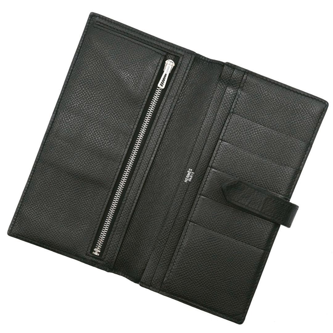 HERMES エルメス 長財布 ヴォーエプソン ベアンスフレ ブラック 2389