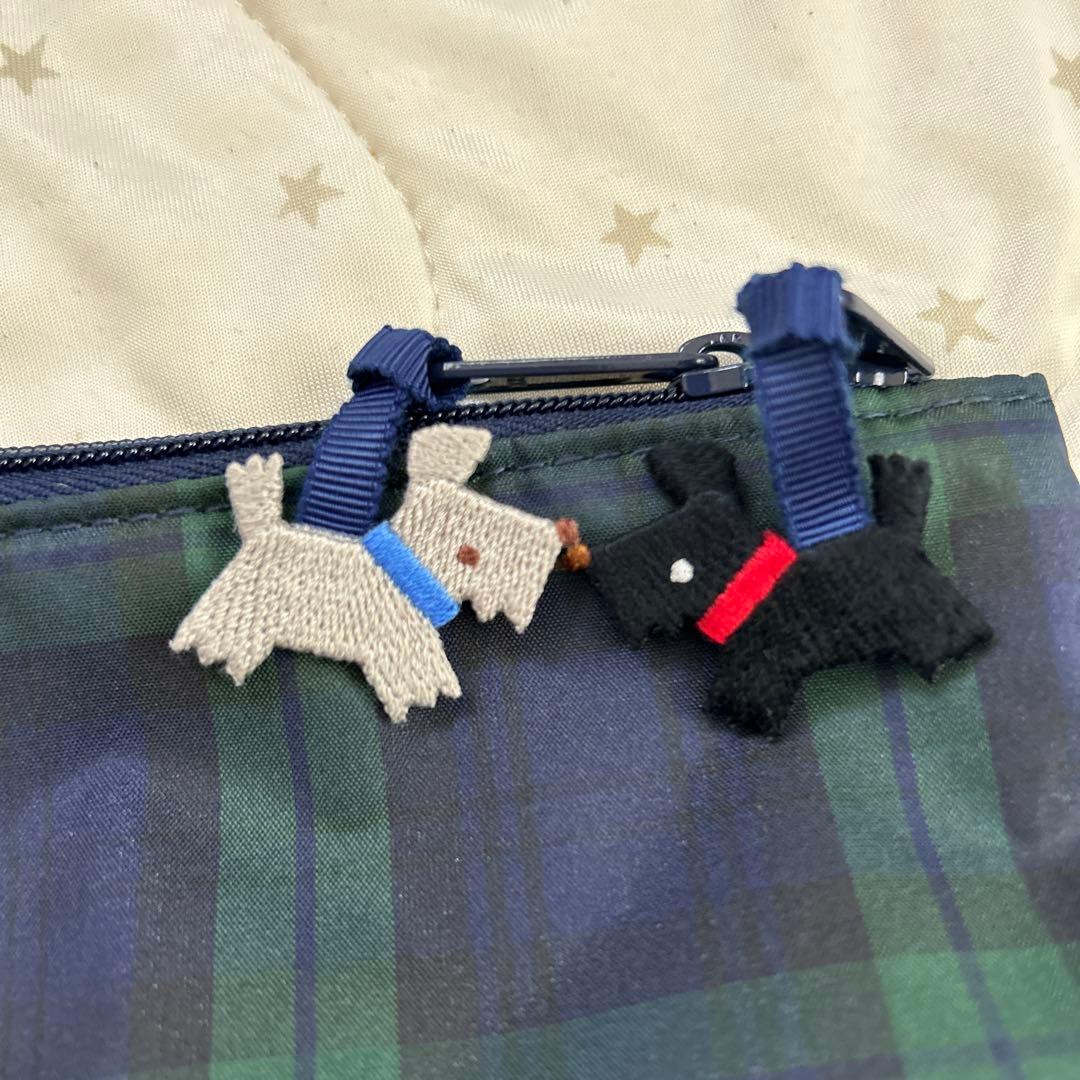 クマ刺繍付きチェック柄マザーズバッグ
