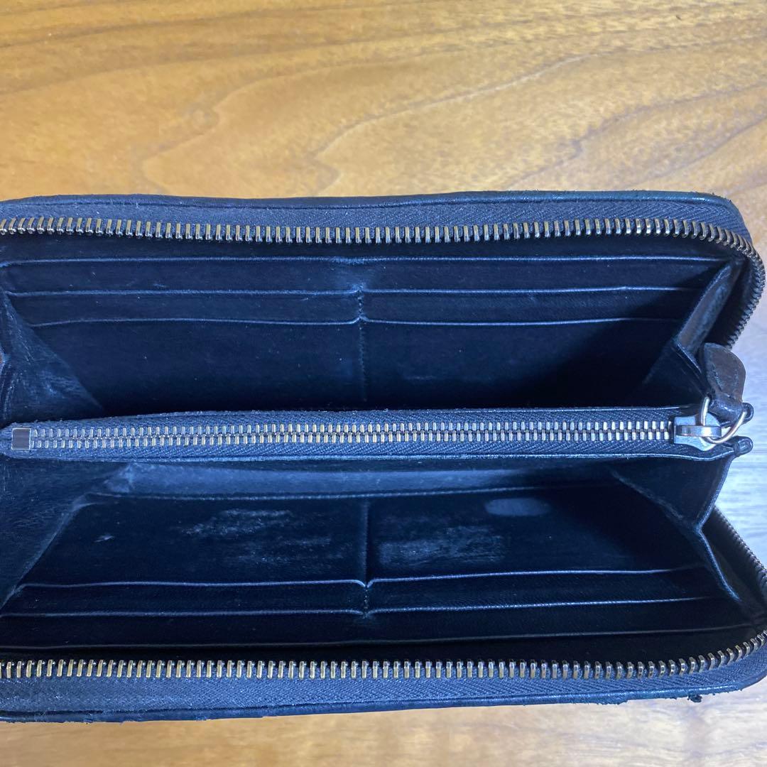 値下げしました！　ボッテガ　黒 レザー 長財布