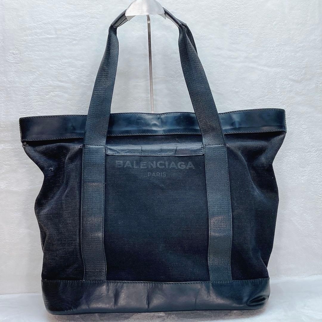✨良品✨BALENCIAGA バレンシアガ ネイビートート ラージ ブラック