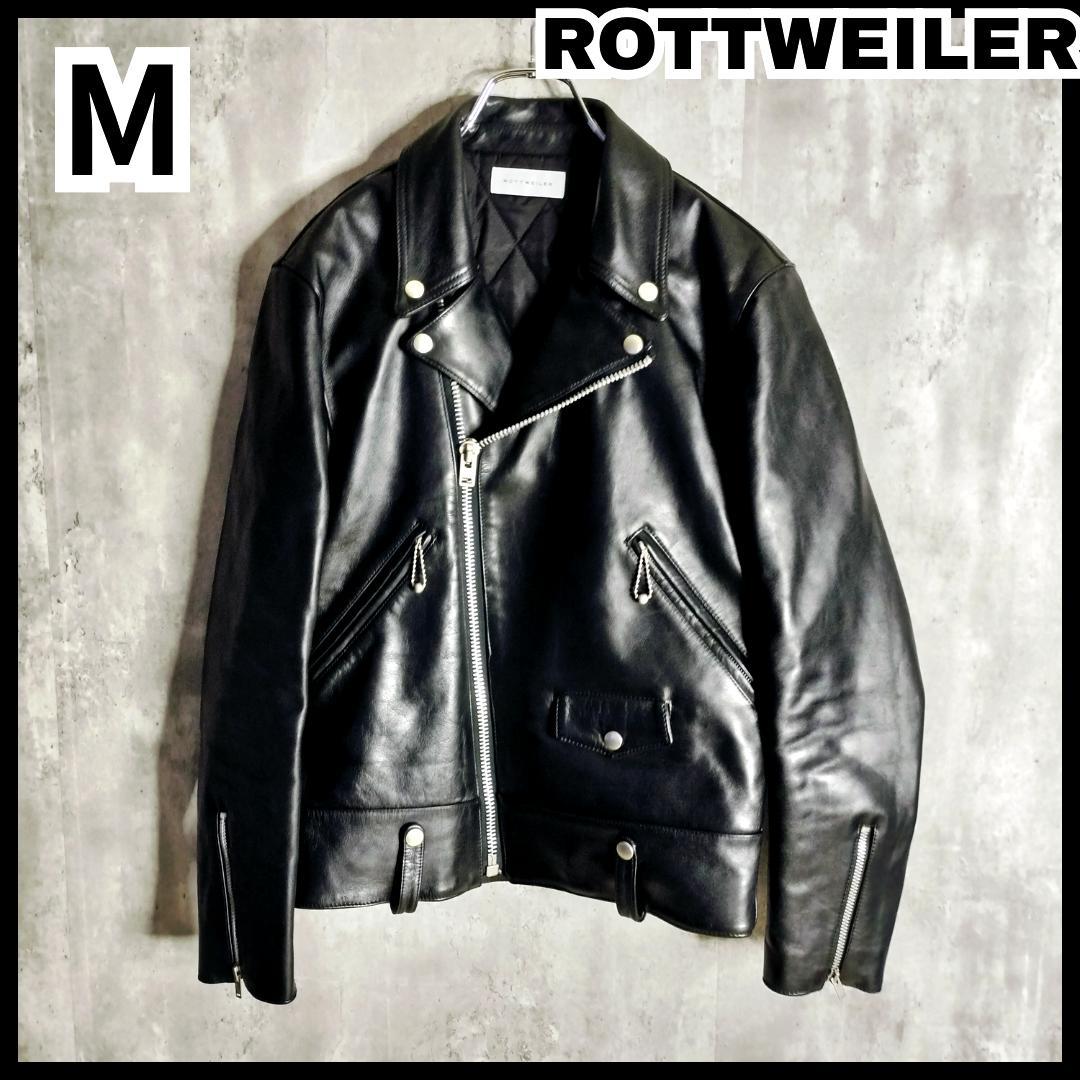 美品★ロットワイラー カウレザー 本革 ダブルライダースジャケット M 日本製