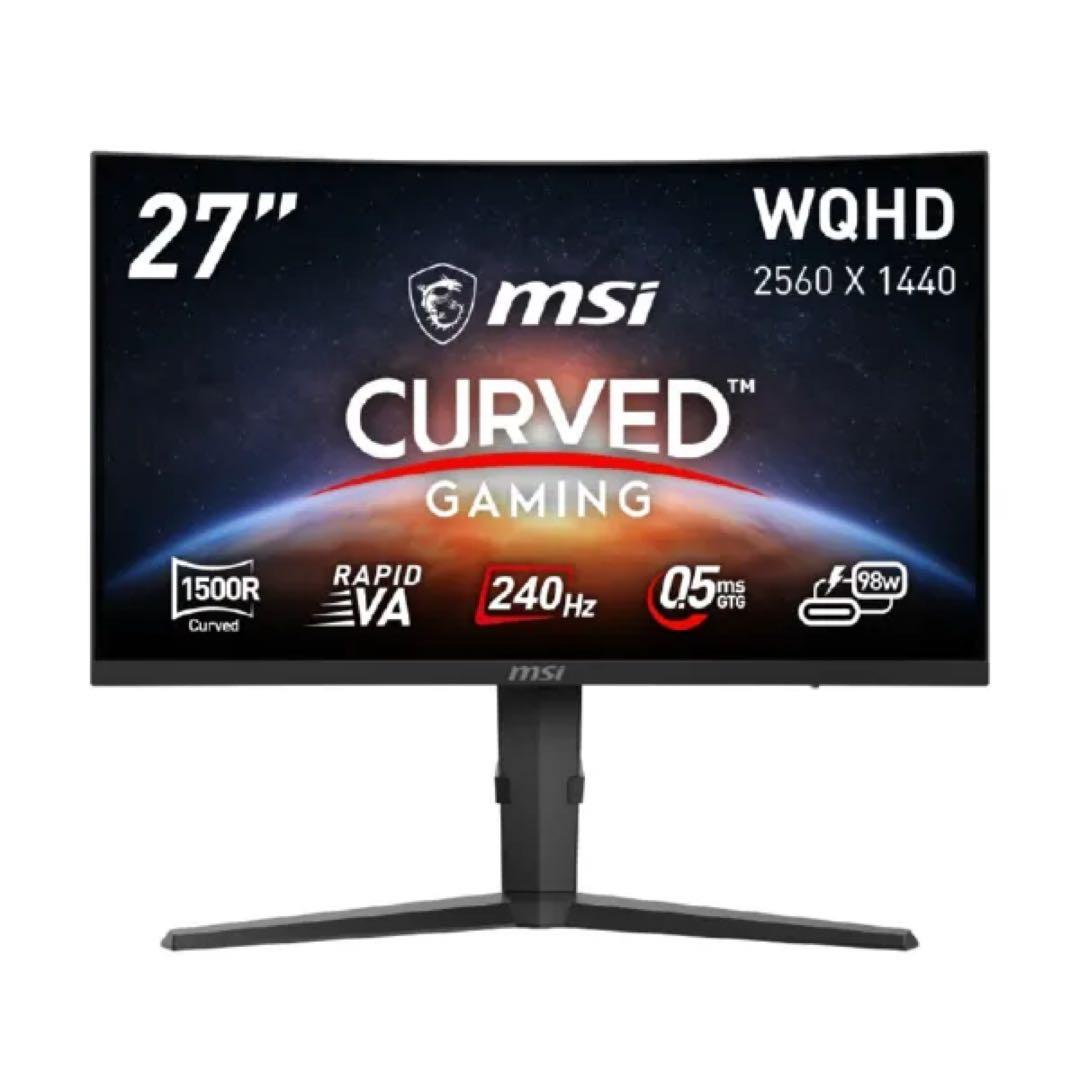 MSI 湾曲ゲーミングモニター MPG275CQRXF 27型WQHD240Hz
