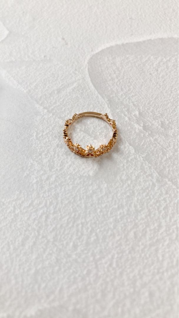 【NOJESS】 未使用 k10YG クラウンリング 3号 ピンキー レア